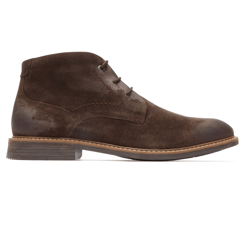 Botas Rockport Hombre Mexico - Classic Break Chukka Marrom - DOIGR7269